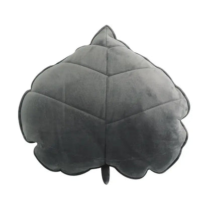 Dark green 3d leaf throw pillow bedroom soft plush cushion