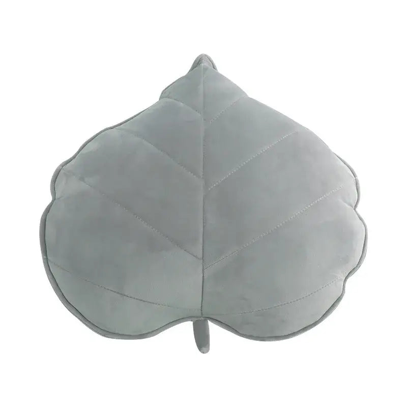 Dark green 3d leaf throw pillow bedroom soft plush cushion