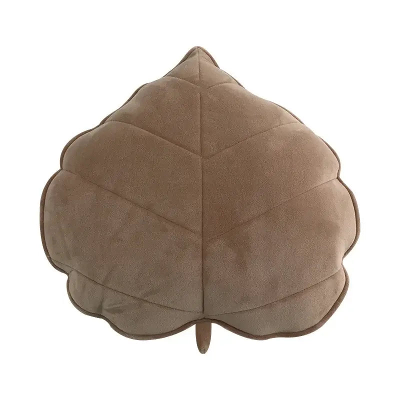 Dark green 3d leaf throw pillow bedroom soft plush cushion