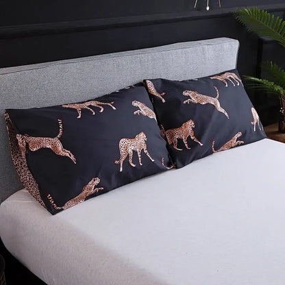 Dark green floral plush duvet cover set bedroom bedding