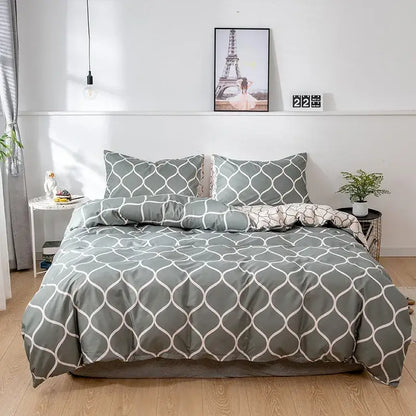 Dark green floral plush duvet cover set bedroom bedding