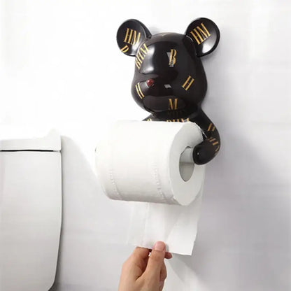 Dark green resin paper towel holder bathroom wall decor