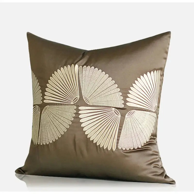 Dark orange geometric leather lumbar pillow cover bedroom decor