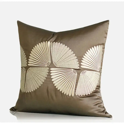 Dark orange geometric leather lumbar pillow cover bedroom decor