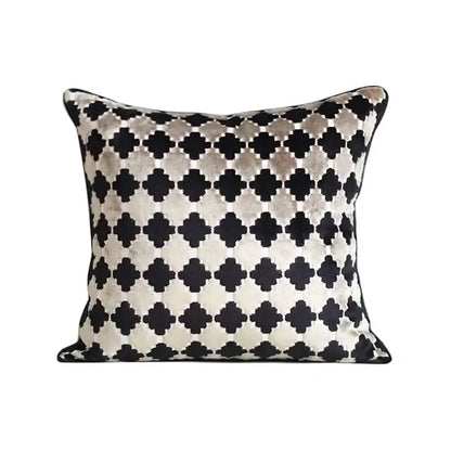 Dark orange geometric leather lumbar pillow cover bedroom decor