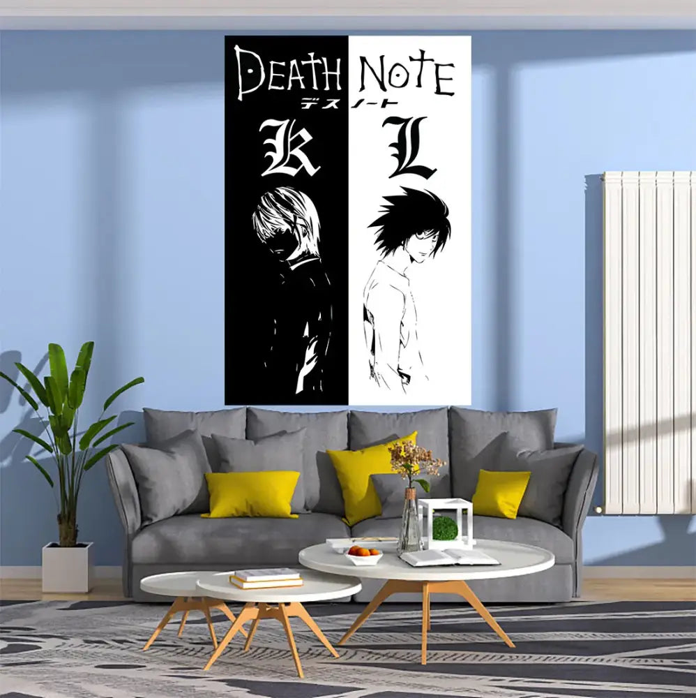 Dark style death note tapestry bedroom wall hanging