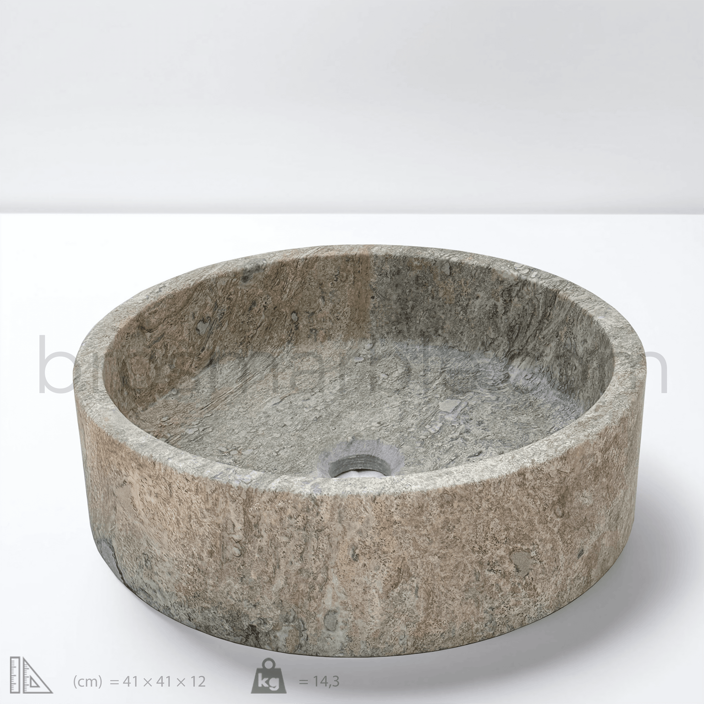 Dark Travertine Sink