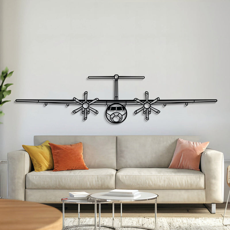 Dash 8 - Q400 Front Metal Aircraft Wall Art - NCP0376, front view