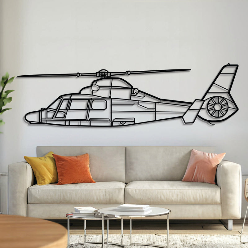 Dauphin AS365N3+ Metal Aircraft Wall Art - NCP0169, front view