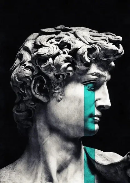 DecorBites™ David Graffiti Art Canvas Print for Room Decor