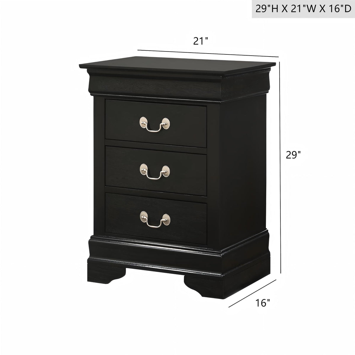 Louis Phillipe - Nightstand - Wood