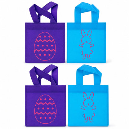 Set of 4 Easter Tote Bags 6 Inches x 9 Inches