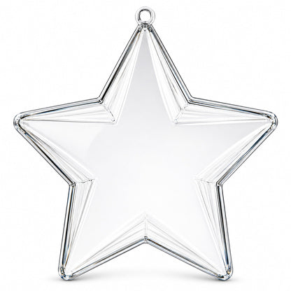 Set of 3 Openable Fillable Clear Plastic Star Christmas Ornaments DIY Craft 3.5 Inches