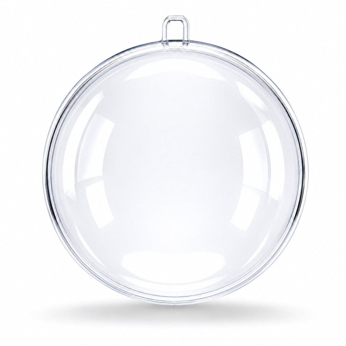 Set of 3 Openable Fillable Clear Plastic Ball Christmas Ornaments DIY Craft 4 Inches
