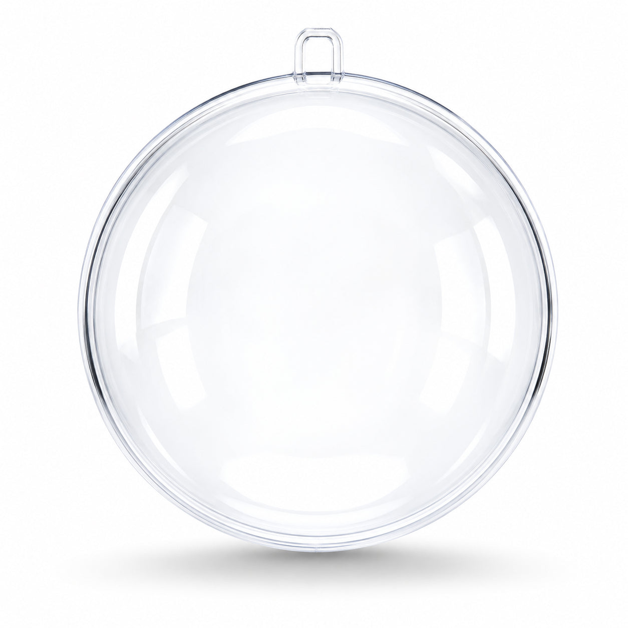 Set of 3 Openable Fillable Clear Plastic Ball Christmas Ornaments DIY Craft 4 Inches