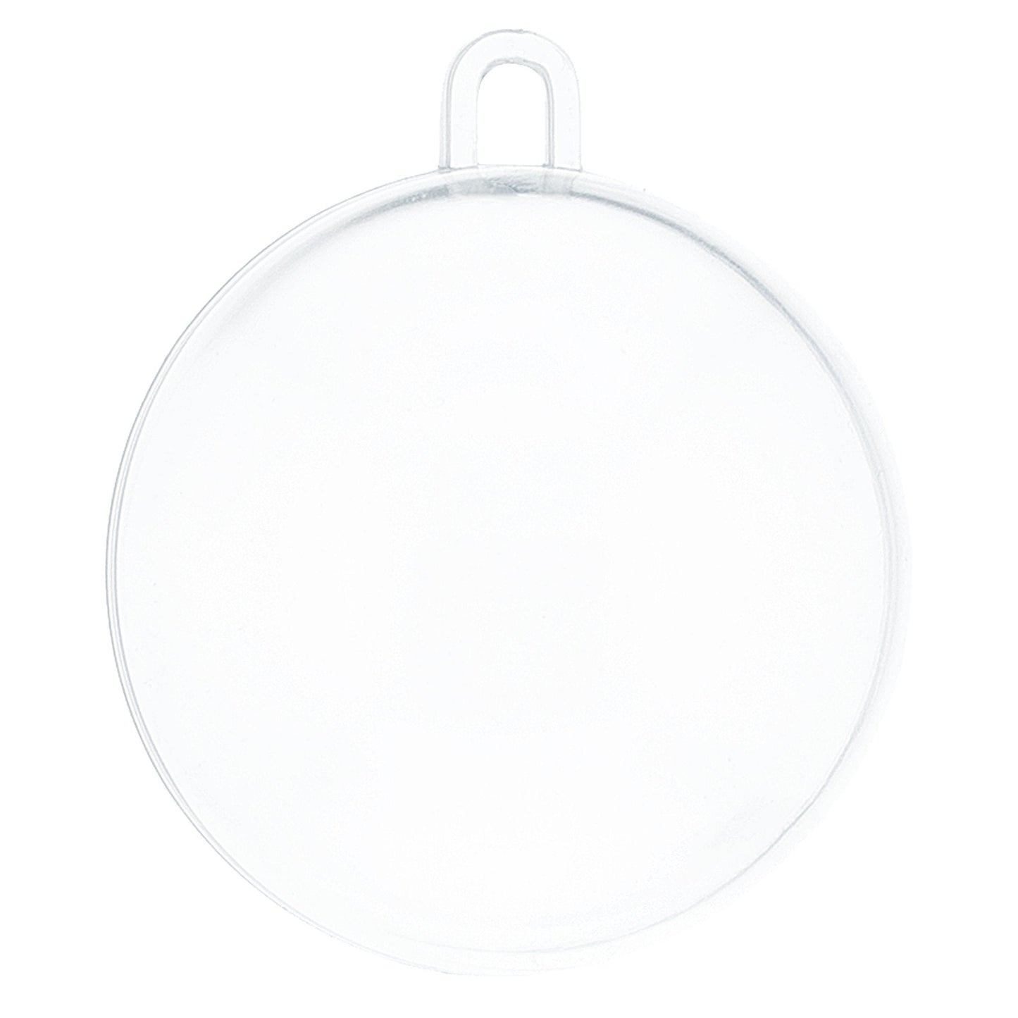 2.36-Inch Clear Plastic Fillable Christmas Ball Ornaments for DIY Crafts: Set of 3