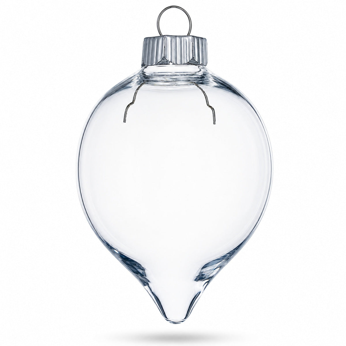 Set of 3 Clear Plastic Water Drop Christmas Ornaments 3.94 Inches