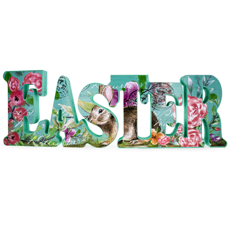 Wooden Sign Letters "Easter" Table Centerpiece 12.5 Inches