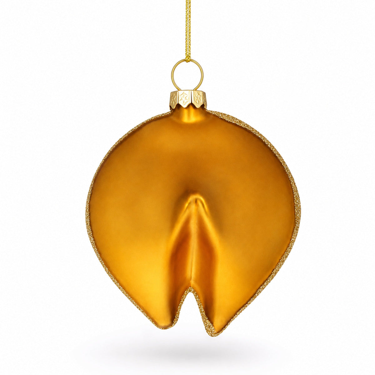 Fortune Cookie Glass Christmas Ornament