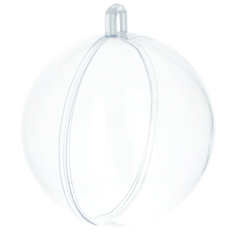 2.7-Inch Clear Plastic Fillable Christmas Ball Ornament for DIY Crafting