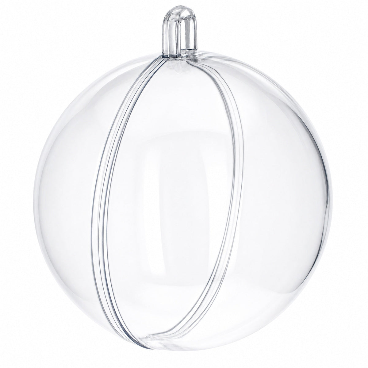 2.7-Inch Clear Plastic Fillable Christmas Ball Ornament for DIY Crafting