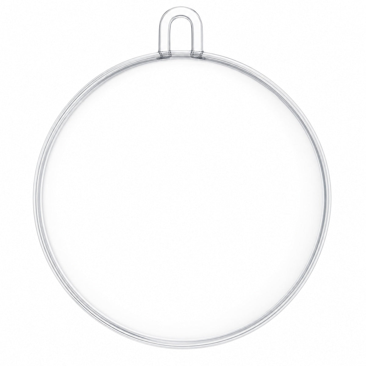 2.7-Inch Clear Plastic Fillable Christmas Ball Ornament for DIY Crafting