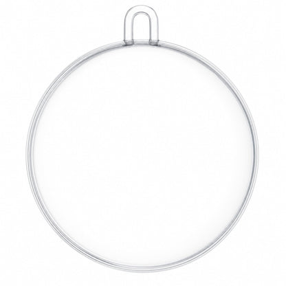 2.7-Inch Clear Plastic Fillable Christmas Ball Ornament for DIY Crafting
