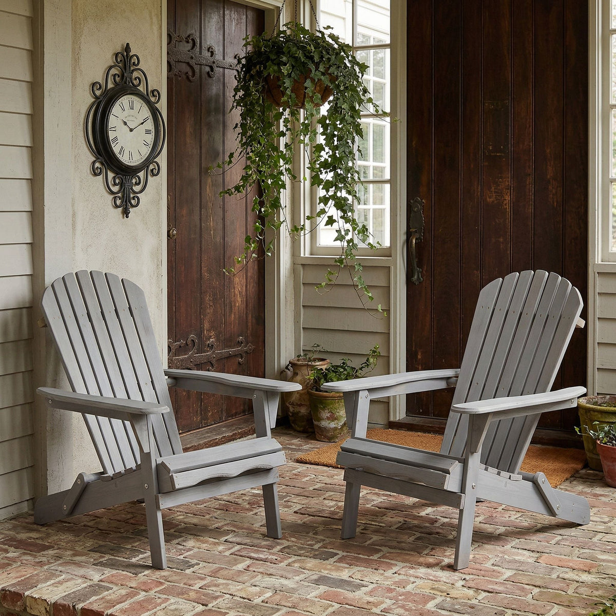 Oversize Outdoor Folding Adirondack Chair, Patio Chair For Garden