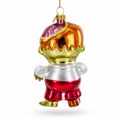 Walking Zombie Glass Christmas Ornament