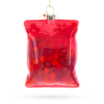 Fruity Chews Bag wth Multicolor Candy Glass Christmas Ornament