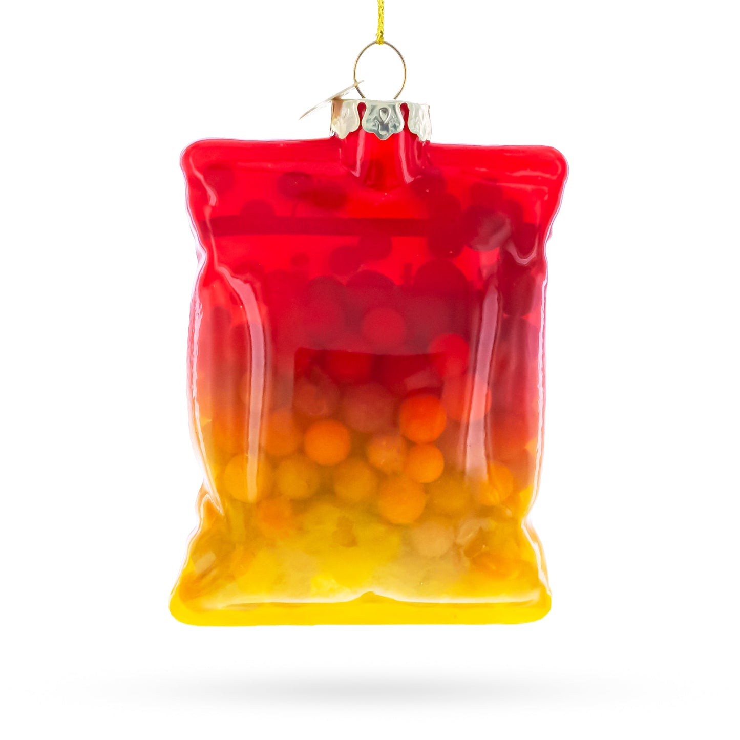 Fruit Gummies Bag with Multicolo Candy Glass Christmas Ornament