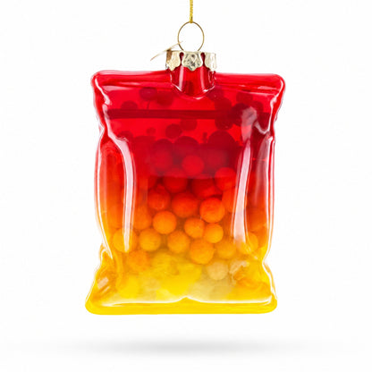 Fruit Gummies Bag with Multicolor Candy Glass Christmas Ornament