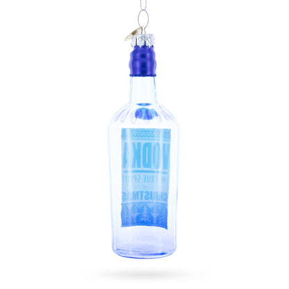 Spirit of Christmas Vodka Bottle Glass Christmas Ornament