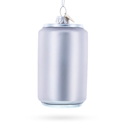 Holiday Beer Brew Can Glass Christmas Ornament