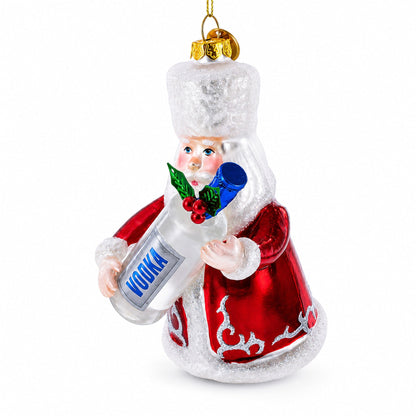 Santa with Vodka Glass Christmas Ornament