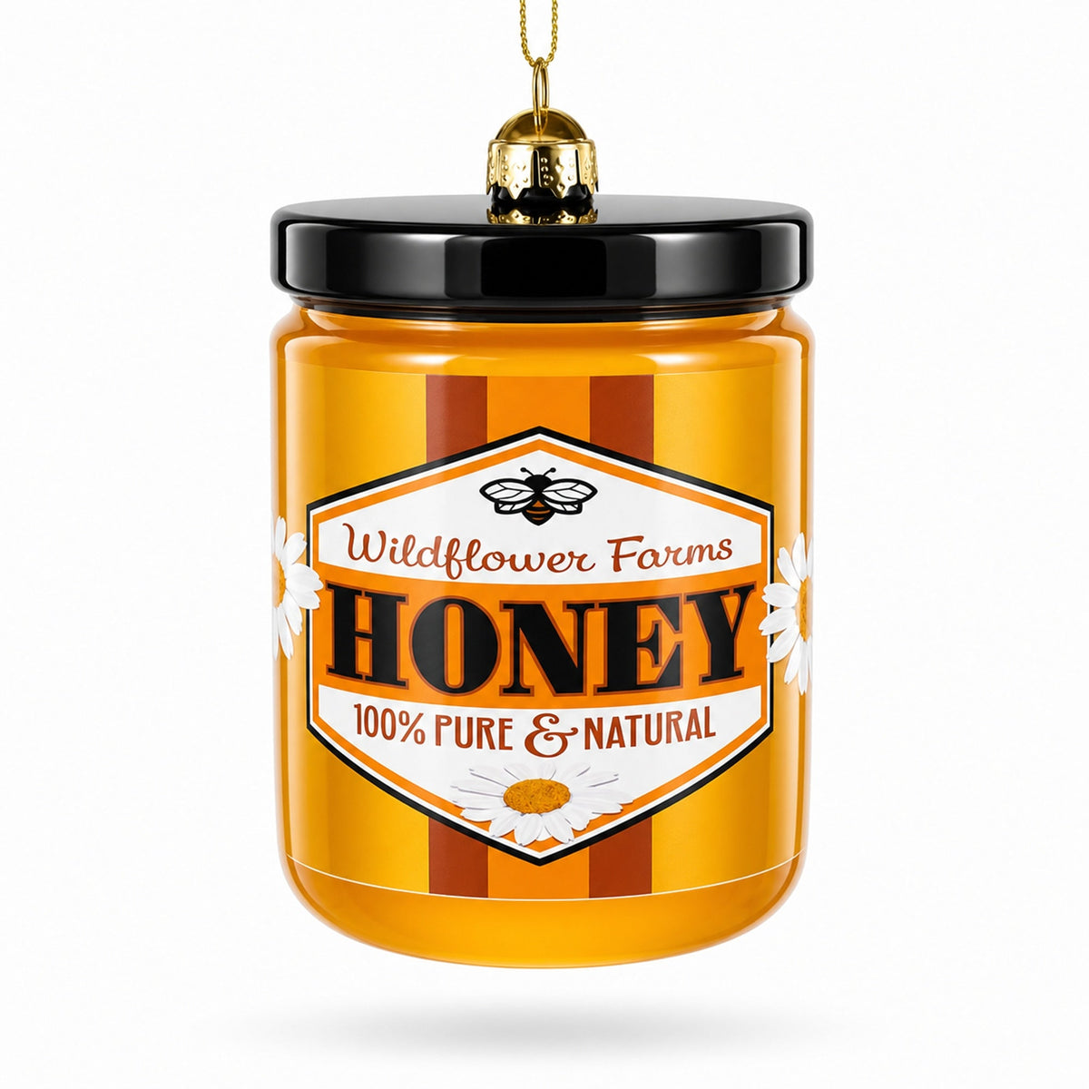 Honey Jar Glass Christmas Ornament
