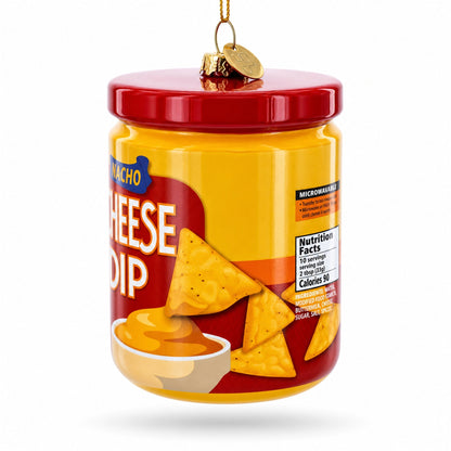 Nacho Cheese Dip Jar Glass Christmas Ornament