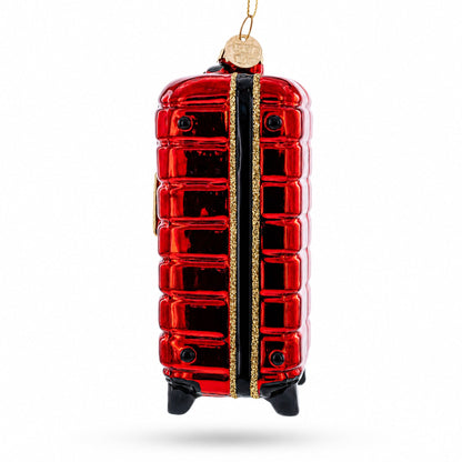 Paris Landmarks Suitcase Glass Christmas Ornament