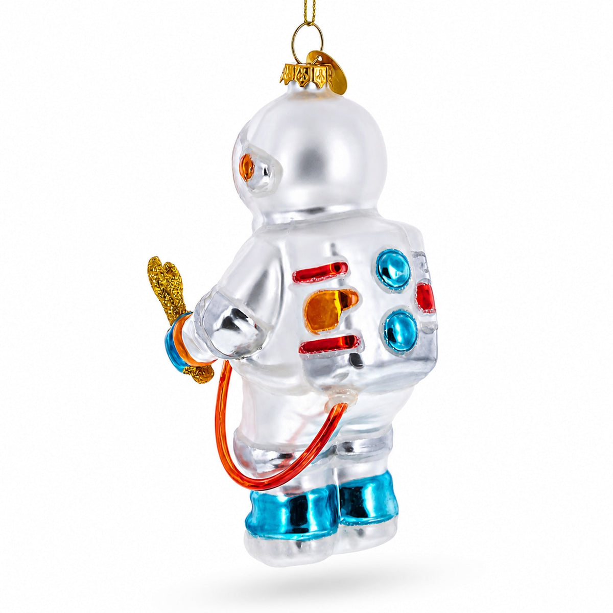 Astronaut Engineer with Tool Glass Christmas Ornament