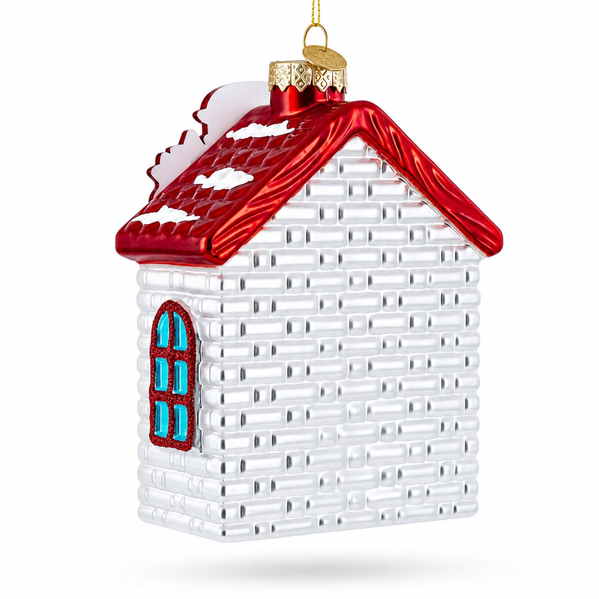 Santa’s Holiday Burger Stand Glass Christmas Ornament