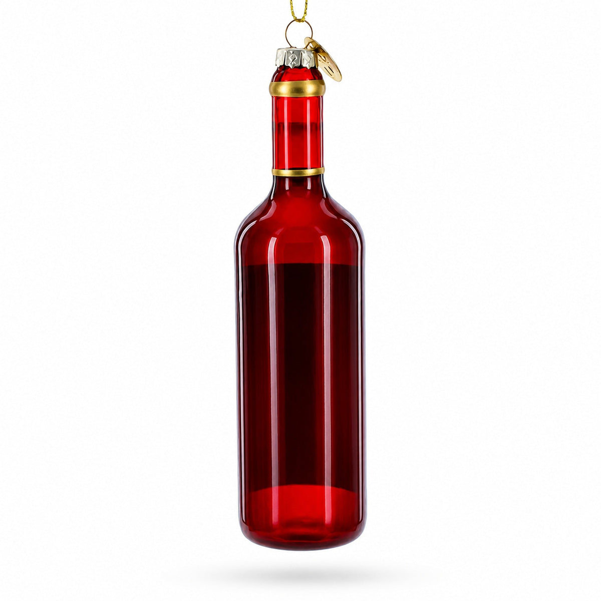 Holiday Survival Kit Wine Bottle Glass Christmas Ornament