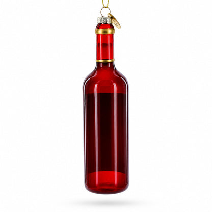 Holiday Survival Kit Wine Bottle Glass Christmas Ornament