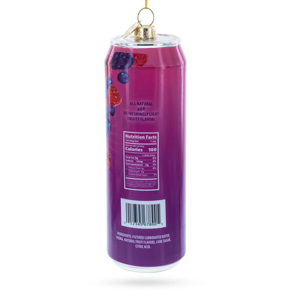 Hard Seltzer Can Glass Christmas Ornament