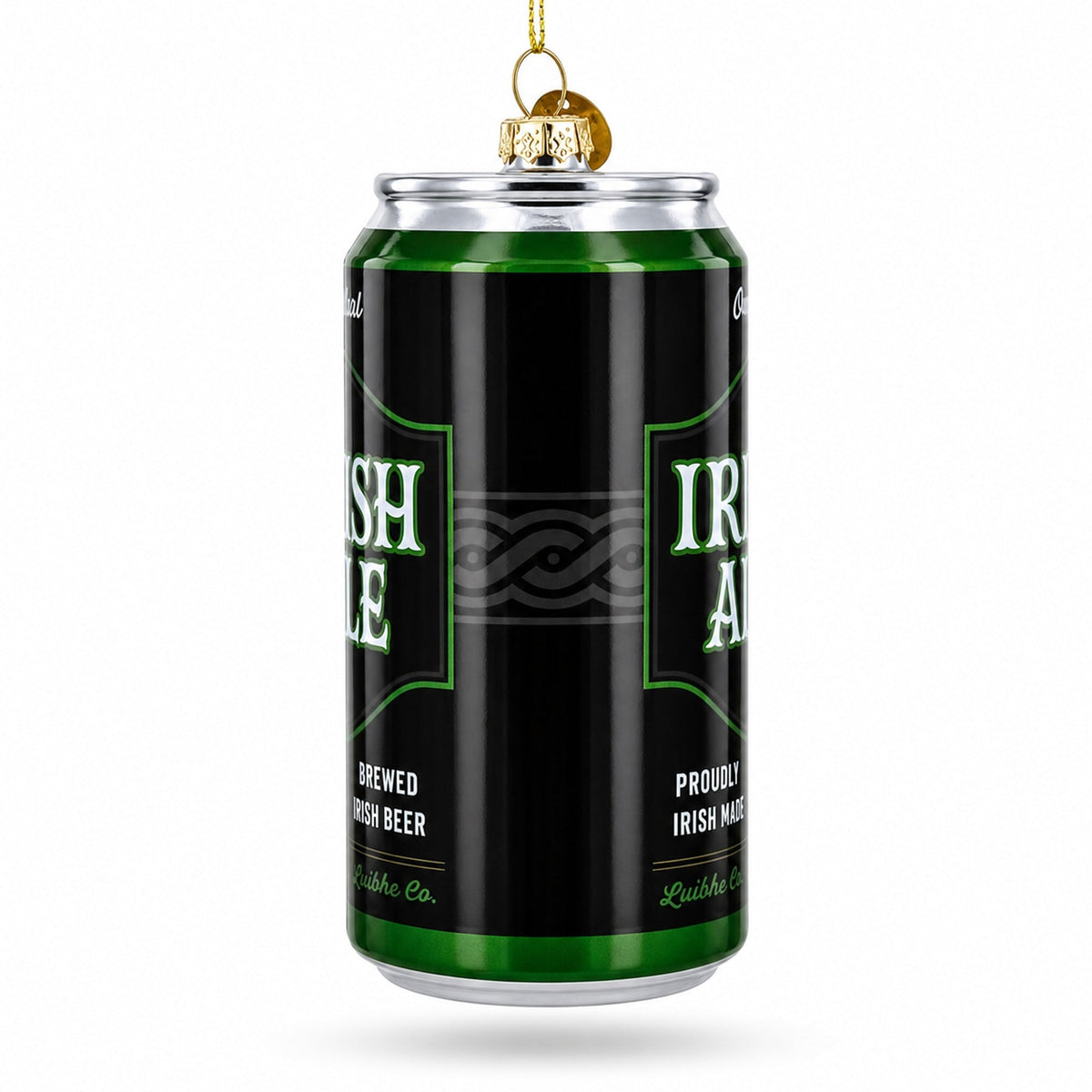 Irish Ale Beer Can Glass Christmas Ornament