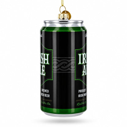 Irish Ale Beer Can Glass Christmas Ornament