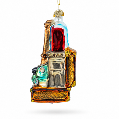 Paris Eiffel Tower Travel Keepsake Glass Christmas Ornament