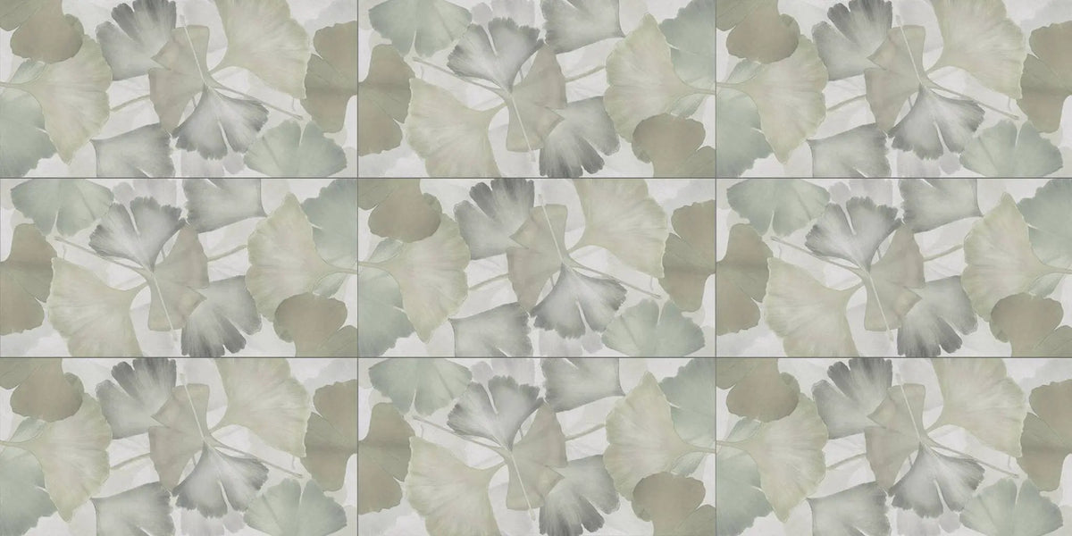 Deco Xl Green Ginkgo Look Porcelain Tiles 24x48