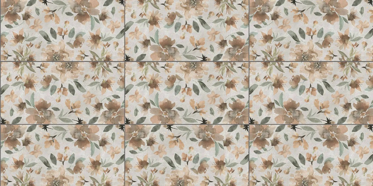 Deco Xl Red Lily Look Porcelain Tiles 24x48