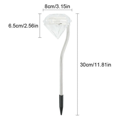Decorative Diamond-Shaped Solar Ground Light for Garden Pathways