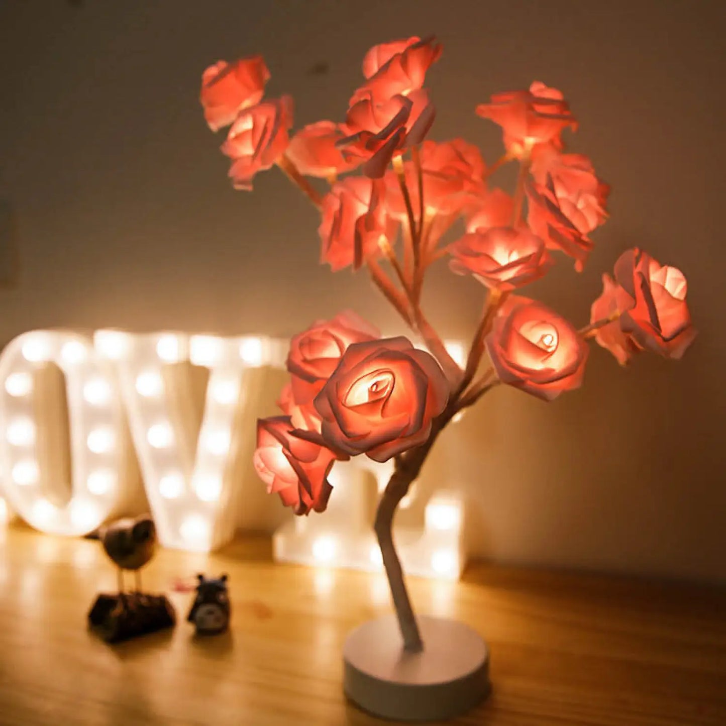 Decorative Flower Lamp with Soft Warm Light for Home Interiors